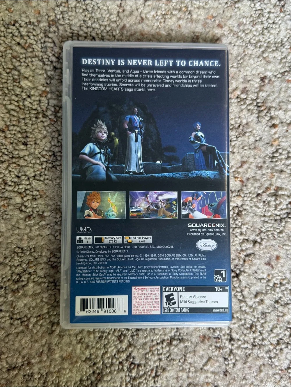 Kingdom Hearts: Birth by Sleep (Sony PSP, 2010) Disney Square Enix Game